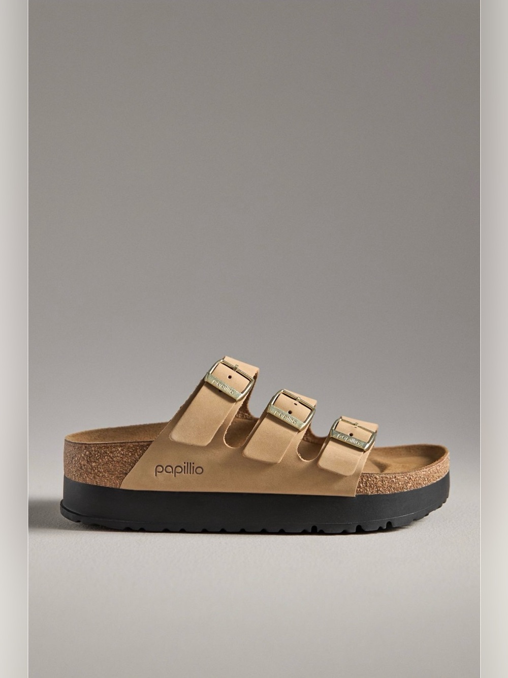 NWT Birkenstock Papillio Florida Flex Triple Strap Platform Sandal 10/41